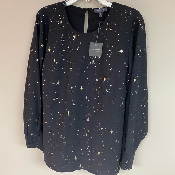 Madison Tops - Madison Blk/Gold Starry Night Top